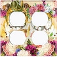 thumbnail image 3 of Metal Light Switch Plate Cover Cute Bulldog Couple Green Fedora Floral Crown DOG024, 3 of 13