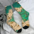 thumbnail image 7 of Earth Map Stockings Map of the World Custom Korean Socks Spring Anti Bacterial Socks Women, 7 of 7