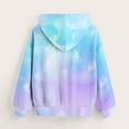 thumbnail image 2 of Tuosodrolic Girls Pullover Hoodie Comfy Oversized Sweatshirts with Hood Tie Dye Long Sleeve Pullover Tops Fashion Casual Sweatshirt Sizes 4-13T, 2 of 3