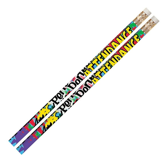 Musgrave Pencil Co Inc Perfect Attendance Motivational Pencils Pack of 12 MUS2329D
