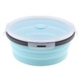 thumbnail image 1 of Silicone Lunch-Box Round Folding Food Container Portable Bowl 350ML/500ML/800ML/1200ML Two Colors Bento-box Eco-Friendly Blue 800ML, 1 of 6