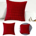 thumbnail image 1 of Fundas de cojín de pana de 45 x 45 cm, doble cara, poliéster suave, con cremallera, para sofá, dormitorio y decoración del hogar, 1 of 2