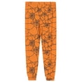 thumbnail image 5 of Domuza Halloween Pajama Pants for Men Casual Stretch Waist Drawstring Jogger Pj Pants Novelty Spooky Print Comfy Soft Lounge Sleepwear Orange XL, 5 of 6