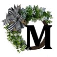 thumbnail image 3 of CSChome Letter Wreath Farmhouse Door Wreath Simulation Alphabet Print No Fading 3D Tie Decor Last Name Year, 3 of 7
