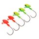 thumbnail image 1 of pieza 5 plantillas de pesca con cabezas de plantilla de anzuelo de púas individuales Señuelos de pesca cebos para bajo kusrkot Cabeza de la plantilla de los anzuelos de pesca, 1 of 8