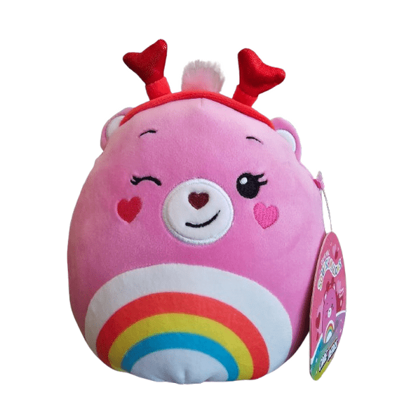 Squishmallows Cheer Bear Valentines 7 inch Collectible Soft & Squishy Food Stuffed - Add to Your Squad - Gift for Kids, Girls & Boys