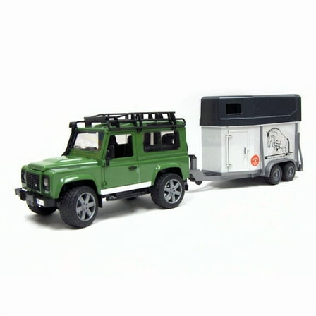 Bruder 02592 Land Rover Defender w/ Horse Trailer and Horse