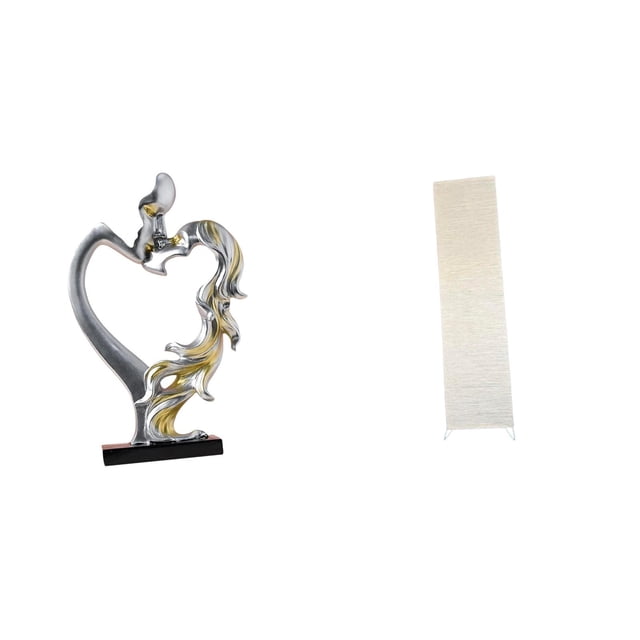 Escultura De Abrazo Romántico Para Decoración De Dormitorio Y Sala De Estar. Elegante Estatua De Pareja Con Pantalla De Lámpara Artística Para Exhibición En El Hogar.