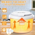 thumbnail image 6 of Aotto Electric Lunch Box, 32 oz Portable Heated Lunch Box for Adults, 12V/24V/110V Portable Food Warmer for Car/Truck/Work, BPA-Free, White, 6 of 10