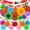 Fiesta, variant on JXKIKOZE 26PCS 4th of July Party Decorations Set  with Paper Fans, Flower Pom Poms and Hanging Swirls, Red White and Blue Independence Day Decor for Memorial Day, US 250th Anniversary