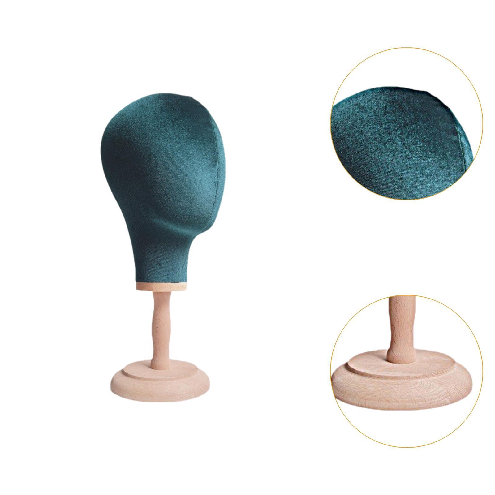 Bothyi Hairpieces Display Holder Manikin Head for Shopping Mall Styling Dry dark green