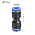thumbnail image 2 of Unique Bargains 6mm Tube OD Quick Connect Push to Connector Fitting, Black 40Pcs, 2 of 6