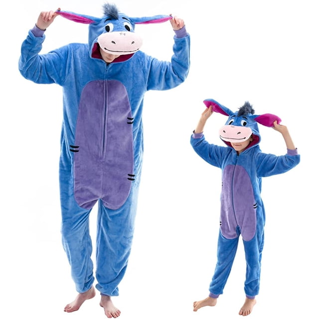 COSUSKET Pijamas de una Pieza para Adultos Unisex de Ajuste ceñido, Franela, Cosplay, Animal, Disfraz de Halloween de una Pieza, Ropa de Dormir, Ropa para el hogar