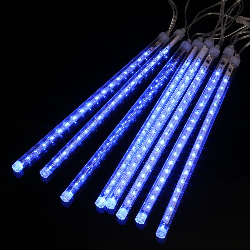 13.1 ft 8 Tube 144 LED Meteor Shower Rain Snowfall PlugIn