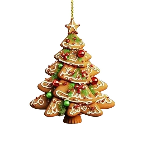 TIELUTT Christmas Tree Hanging Ornaments 2024 Christmas Car Hanging Decorations Stone Christmas Beaded Garland with Lights and Tassel Garland Hand Painted Stained Glass Chandelier Christmas Decoratio