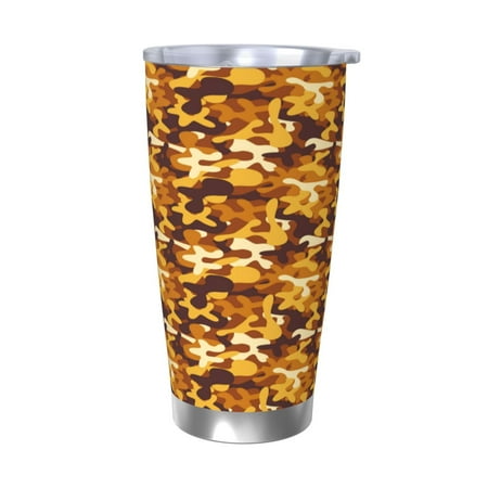 

Junzan Desert Camouflage for 20oz Stainless Steel Insulated Car Cup with Spillproof Lid - Insulated Coffee Mug Thermal Cup-Without Straw