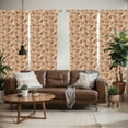 thumbnail image 2 of Ambesonne Paisley Window Curtains, Leaves, Each 28" W x 63" L, Red Beige, 2 of 5