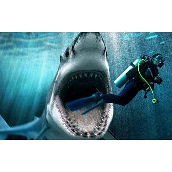 Shark Attacking Scuba Diver Cake Topper, by Art of Eric Gunty