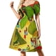 thumbnail image 2 of HAITÍ: Cartel publicitario vintage de viajes y turismo. Vestido de manga corta. Vestido de fiesta de lujo para mujer. Vestido de noche para graduación., 2 of 7