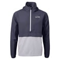 thumbnail image 2 of Men's Cutter & Buck Blue Seattle Seahawks Charter Eco Recycled Anorak Half-Zip Jacket, 2 of 3