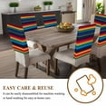 thumbnail image 4 of Colorful Mexican Striped Modern Horizontal Stripes Chair Covers Set of 1 Chair Back Covers Stretch Removable Washable Chairs Slipcovers Chair Protector for Dining Room Kitchen Party Decor, 4 of 5