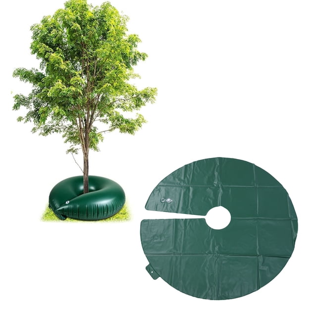 Kit Redondo de Riego de Árboles de Pvc de 15 Galones, Bolsas Reutilizables A PrueBa de Desgaste, De Riogo por Goteo para Plantar Plantares, Arbustos, Jardinería de 35,4