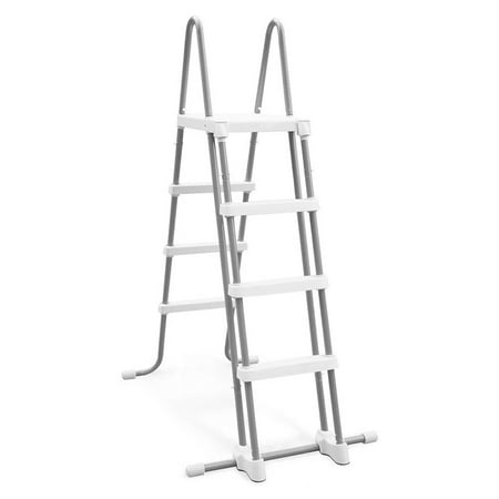 Intex 28076E Heavy Duty Deluxe Pool Ladder with Removable Steps for 48 Inch Depth Above Ground Pools