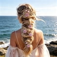thumbnail image 3 of Wuqi 5 Pieces Bridal Flower Wedding Hair Pins Pearl Hair Pins Clips Headpiece Gold Wedding Hair Accessories Jewelry with Rhinestone for Brides Bridesmaids Women, 3 of 5