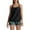 Blue, variant on Alkepwun Tankini Bathing Suits for Women Blouson Tankini Set Two Piece Swimsuit Tummy Control Tie Knot Swim Tank Top with Boy Shorts