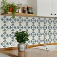 thumbnail image 3 of Mi Alma Peel & Stick Tiles - Dark Blue Vintage Flower Vinyl Backsplash 12x12, 3 of 14