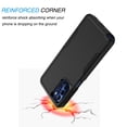 thumbnail image 2 of For Moto G pure/ G Power（2022）Case, 2 in 1 Hard PC Phone Case for Moto G pure/ G Power（2022）, Rubber & Rugged Shockproof Full Body Protection Case Cover-Black, 2 of 8