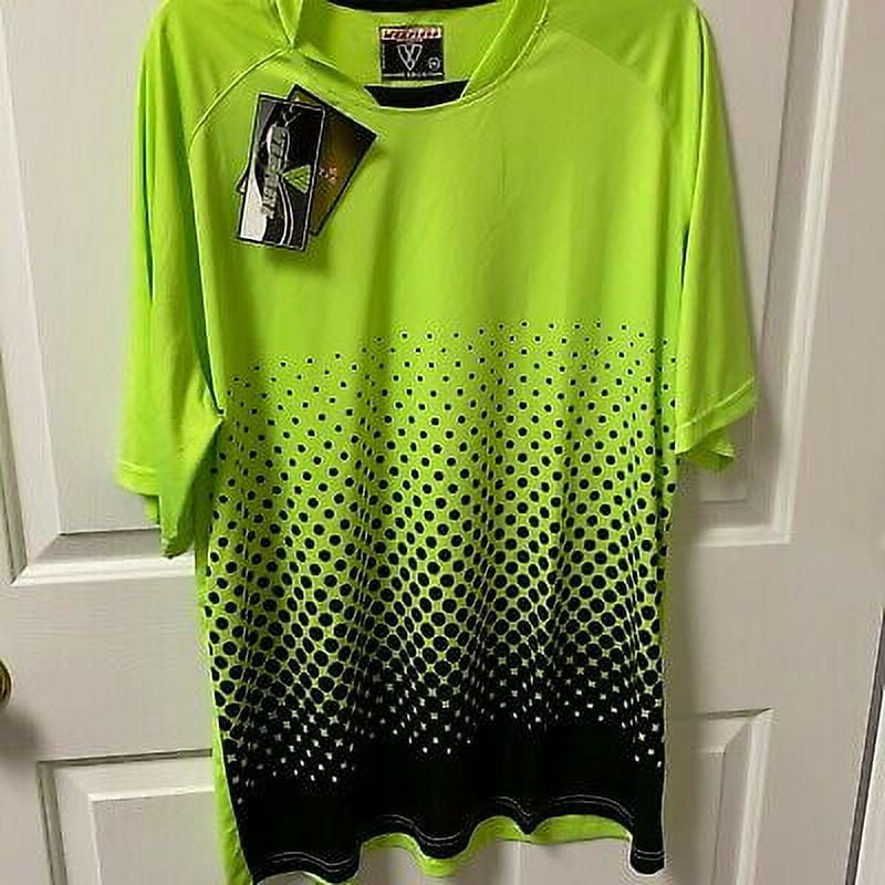 Vizari Ventura Short Sleeve Goalkeeper Jersey, Neon Green/Black, Size Adult Large