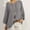 Gray, variant on Juslio Womens Blouse Long Sleeve Shirts for Women Plus Size Solid Color Casual Crew Neck Tops Loose Comfy
