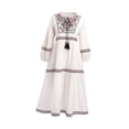 thumbnail image 2 of Vestido bohemio de manga larga, corte a, tradicional, para primavera y otoño, holgado, estilo bohemio ,, 2 of 8