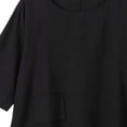thumbnail image 4 of Hurxie Womens Oversized Tshirts 3/4 Sleeve Drop Shoulder Tops Summer Casual Loose Fit Basic Tee Shirts Black,XL, 4 of 4