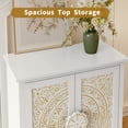 thumbnail image 6 of CBJCBJ 31.5" Kitchen Sideboard Buffet Cabinet with 2 Door Storage, Mid-Century Accent Cabinet for Living Room,White, 6 of 6