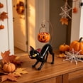 thumbnail image 4 of VAIFTILNO Halloween Decorations, 9.8in Black Cat Candy Bowl, Pumpkin Candy Jar Fall Decor, Cat Figurines for Mantel, Shelf, Outdoor Indoor Decor, 4 of 7