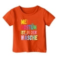 thumbnail image 4 of PMVFHDE T-Shirts Graphiques pour Filles, Hauts d'Été Mignons pour Filles, Robe T-Shirt pour Filles, Hauts Décontractés d'Été pour Filles, T-Shirt à Manches Courtes et Col Rond Imprimé pour Enfants, Orange, 1-2 Ans, 4 of 4