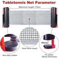 thumbnail image 4 of Table tennis net, adjustable telescopic net, table tennis replacement net, removable, 4 of 5