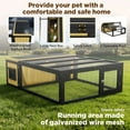 thumbnail image 6 of Weatherproof Wooden Rabbit Cage with Large Wire Mesh Activity Area,Yellow with Black, 6 of 8