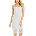 thumbnail image 5 of QUNYINEY Spring Dresses for Women Solid Casual Sleeveless Slip Dress A-Line Crew Neck Lace Midi Sundress, 5 of 5