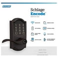 thumbnail image 3 of Schlage FE789WBVCAM716ACC Encode Smart Wi-Fi Entry Door Lock, Camelot Lever, Aged Bronze - Quantity 1, 3 of 8