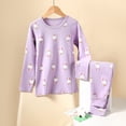 thumbnail image 4 of PMVFHDE Pyjamas d'Été pour Fille Mode Décontractée pour Enfants Imprimé Long Tenue de Maison Violet, 5-6 Ans, 4 of 4