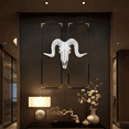 thumbnail image 2 of 2X Resin Sheep Skull Wall Hanging 3D Animal Sculpture Figurines Crafts Horns Home Decor, 2 of 8