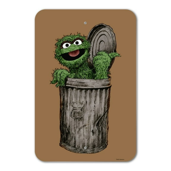 Sesame Street Vintage Oscar the Grouch Home Business Office Sign