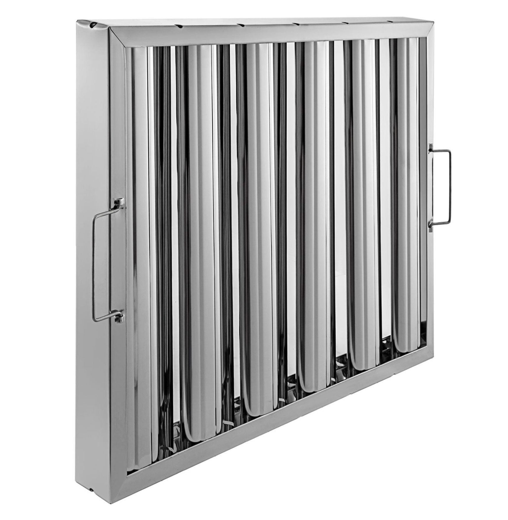 Commercial Hood Filters 6 Pack 20x16 Inch, 430 Stainless Steel 5-Groove Range Hood Grease Filters, Kitchen Exhaust Filters for Restaurant & Home Use