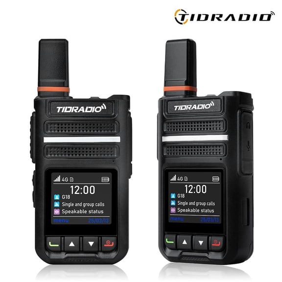 TIDRADIO TD-G18 Walkie Talkies Rapid Unlimited Range 4G LTE PoC Radio Long Range with SIM Cards, Nationwide 5000 Miles Two Way Radios, Global PTT for Family, Logistics,2 Pack