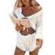 thumbnail image 1 of Conjunto de Pijama de 2 Piezas para Mujer: Top de Larga con Cordones y Pantalones Cortos, Ropa de Dormir Y2K, Conjuntos de Estar por Casa. M, 1 of 10