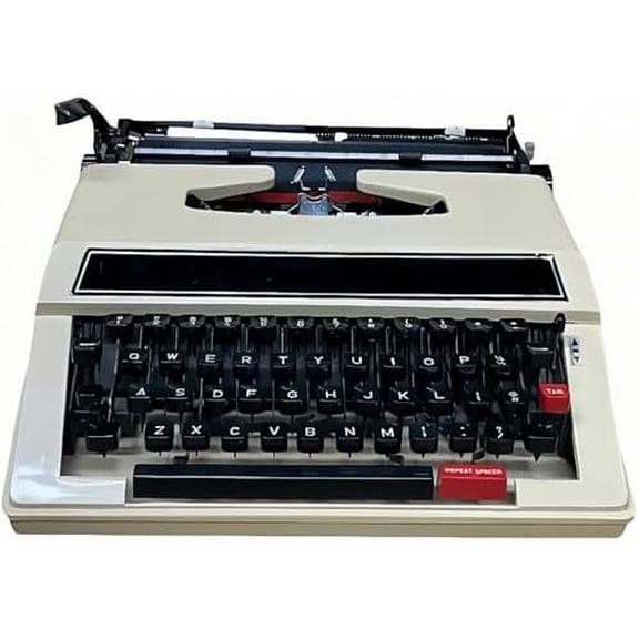 Vintage Mechanical English Typewriter with Original Carrying Case - Smooth Keys for Easy Typing - Manual Typewriter Ideal for Writers, Collectors, and Office Use$$Electronics Other