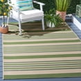 thumbnail image 2 of Safavieh Courtyard Aaron Striped Indoor/Outdoor Area Rug, Beige/Green, 5'3" x 7'7", 2 of 9